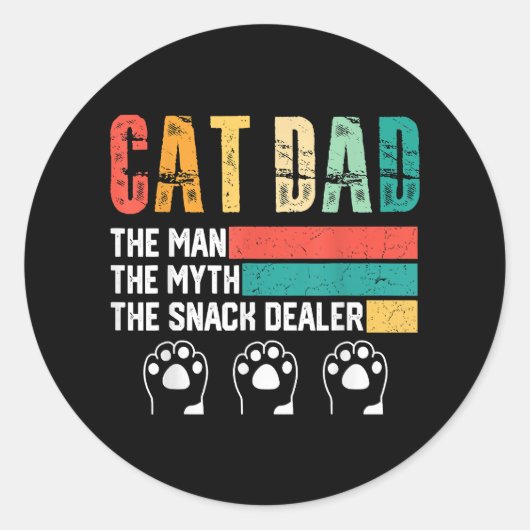 Father Day Ronde Sticker (Voorkant)