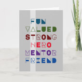 FATHER Definition Typografie Vaderdag Kaart (Voorkant)