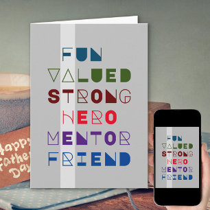 FATHER Definition Typografie Vaderdag Kaart