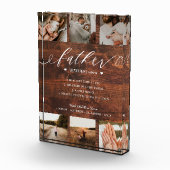 Father Dictionary Definition Photo Collage Wood Fotoblokken (Rechts)