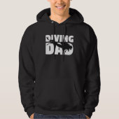 Father Diving  'Diving Dad' Funny Papa Diving Hoodie (Voorkant)