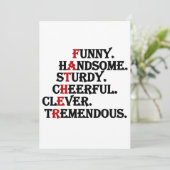 Father Funny Knappe Vaderdag Kaart (Staand voorkant)