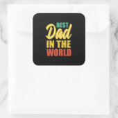 Father Gift | Beste vader ter wereld Vierkante Sticker (Tas)