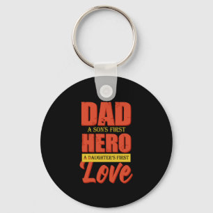 Father Gift Pap Hero Love Sleutelhanger