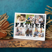 FATHER I Love You 6 Photo Collage Black Gray 8x10 Fotoplaat (Zijkant)