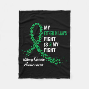 Father in Law's Fight My Kidney Disease Award Fleece Deken