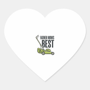 Father Maait Best Vintage Grasmaaier Shirt Ontwerp Hart Sticker