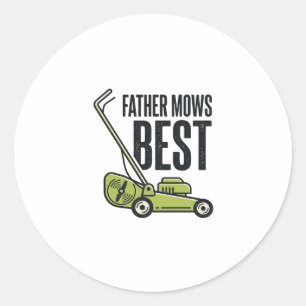 Father Maait Best Vintage Grasmaaier Shirt Ontwerp Ronde Sticker