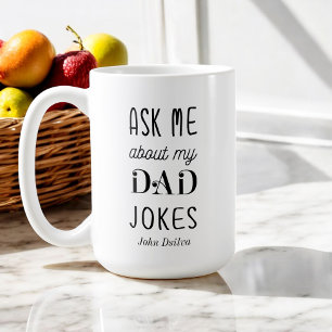 Father Quote Black Vraag me naar mijn vader grappe Koffiemok