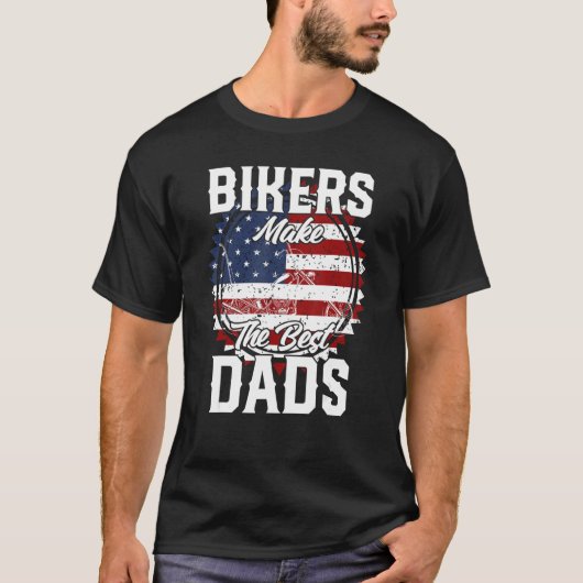 Father s Day Biker Custom Chopper Motorcycle T-shirt (Voorkant)