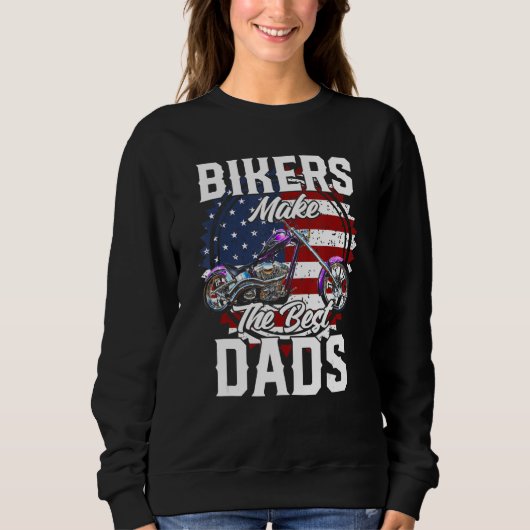 Father s Day Biker Purple Chopper Motorcycle Trui (Voorkant)