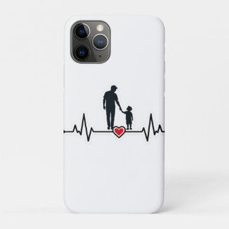 Father & Son Hartslag Silhouet Onderscheiding Plaq iPhone 11 Pro Hoesje