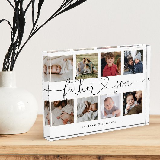 Father Son Heart Script | Fotoraster collage Fotoblokken