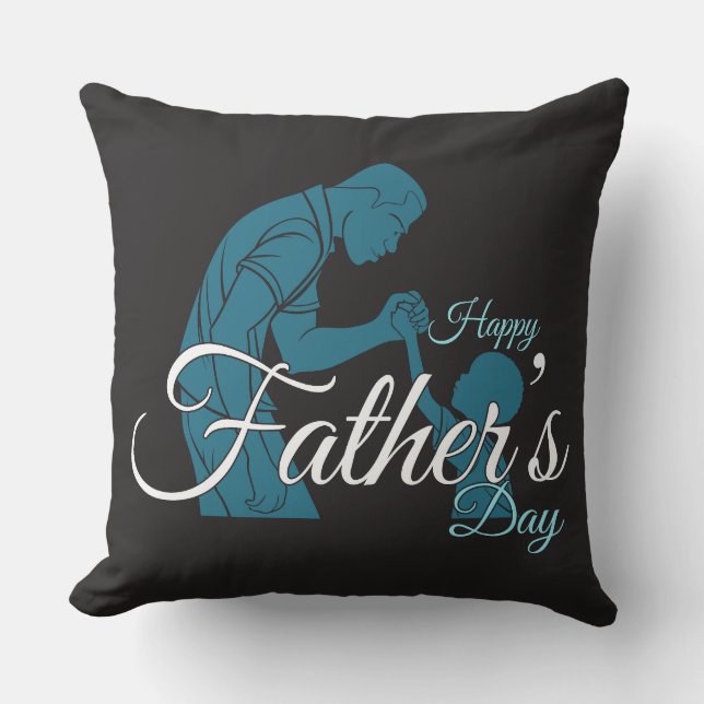 Father Son Strength Handshake Illustration Kussen (Voorkant)