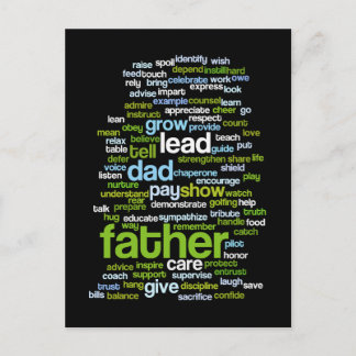 Father Word Cloud Briefkaart