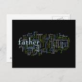Father Word Cloud-Briefkaart Briefkaart (Voorkant / Achterkant)