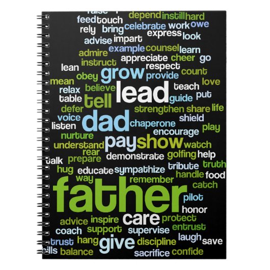 Father Word Cloud Notitieboek (Voorkant)