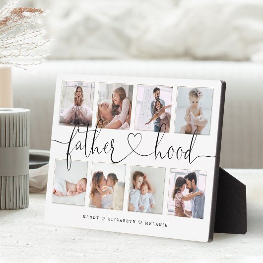 Fatherhood Script | Gift for vaders Photo Collage Fotoplaat