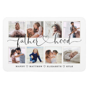 Fatherhood Script   Gift for vaders Photo Collage Magneet