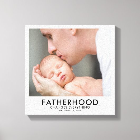 Fatherhood Vaderdag Stretted Canvas Print (Voorkant)