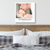 Fatherhood Vaderdag Stretted Canvas Print (Insitu (Slaapkamer))