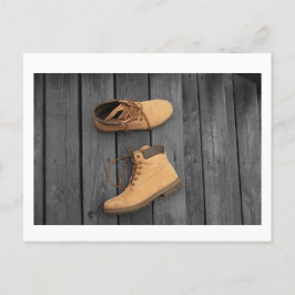 Father's Boots Postcard Print by JH Thornton Briefkaart