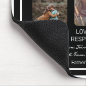 Fathers Dag Beste pap in Black Drie Foto Muismat (Hoek)