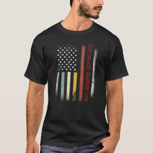 Fathers Day Best Freakin Grandpop Ever US Flag T-shirt