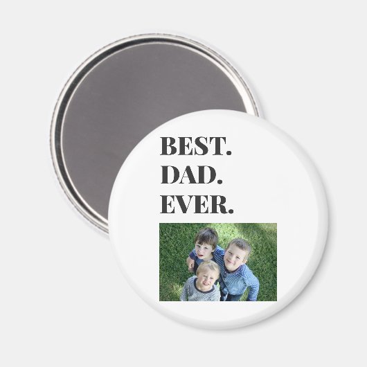 Fathers Day Best Pap Ever Kinder Foto Magneet (Voorkant / Achterkant)