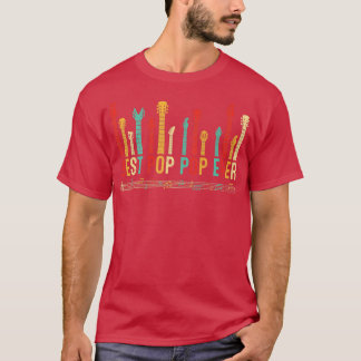 Fathers Day Best Pop Pop Ever Guitar Lover Guitari T-shirt