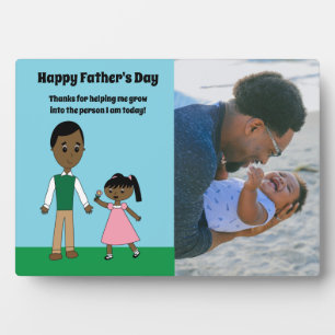 Fathers Day Black Daughter Cute Custom Photo Fotoplaat