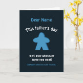 Father's Day Boardgame Meeple Kaart (Gele Bloem)