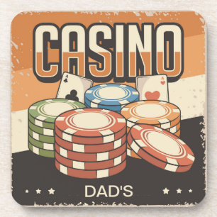 Fathers Day Casino Poker Chips Bier Onderzetter