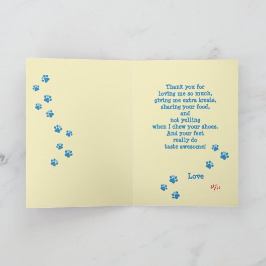 Fathers Day Custom Card van uw Chihuahua Feestdagen Kaart (Binnen)