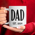 Father's Day Dad Custom Coffee Mug<br><div class="desc">Girly-Girl-Graphics: New or Established Father's Day Custom Classic Coffee Mug to personalize features a simple, modern, stylishly trendy black lettering typography that makes an elegantly classy and uniquely chic birthday, Father's Day, or Any Day Gift for that special dad in your life. Thank you kindly for your purchase. #girlygirlgraphics #zazzle...</div>