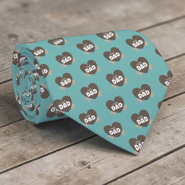 Father's Day Dad Pattern Necktie Tie Stropdas