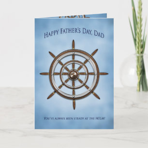 Father's Day, DAD, Ship's Wheel, Helm Kaart