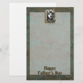 Fathers Day DAD - Stone Paws - Siberian Husky Briefpapier (Voorkant / Achterkant)