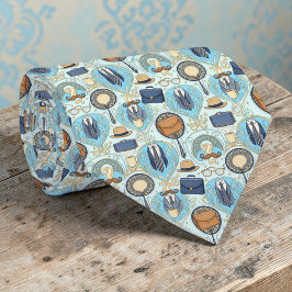 Father's Day Dapper Dad Pattern Necktie Tie Stropdas