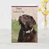 Fathers Day Doggy Kaart (Gele Bloem)