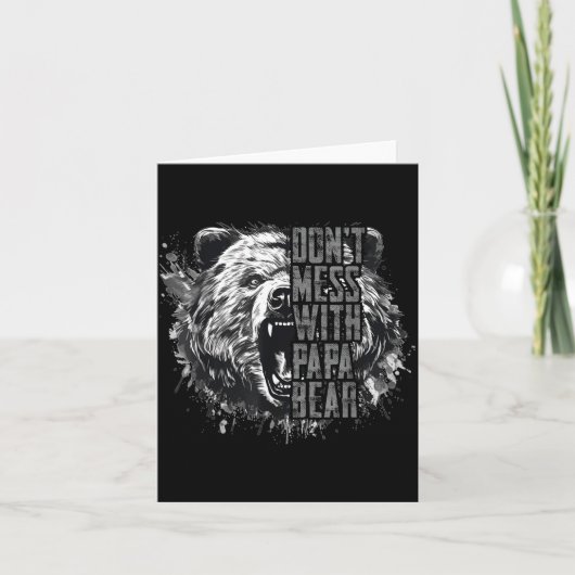 Father's Day Don't Mess With Papa Bear  Kaart (Voorkant)