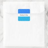 FATHERS DAY Fun Bright Dotted Blue White Stripes Vierkante Sticker (Tas)