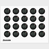 Father's Day Funny Gift Best Dad Ever for Dad Men Ronde Sticker (Vel)