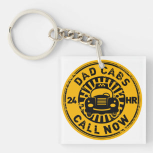 Fathers Day Gift Dad Cabs 24 uur Taxi Funny Sleutelhanger