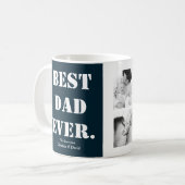 Fathers Day Gift Foto Collage Beste vader van de m Koffiemok (Voorkant links)
