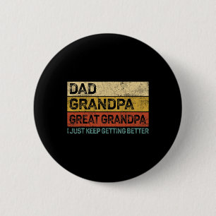 Fathers Day Gift From Grandkids Dad Grandpa Great Ronde Button 5,7 Cm