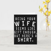 Father's Day Gift From Wife To Husband Sarcastic Q Kaart (Gele Bloem)