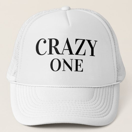 Father's Day Gift Idea Baseball CRAZY ONE Trucker Pet (Voorkant)