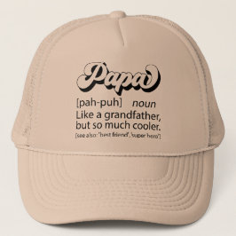 Fathers Day Gift, Retro Papa, Papa Definition Trucker Pet