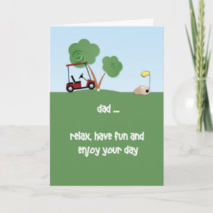 Father's Day Golf Theme Kaart